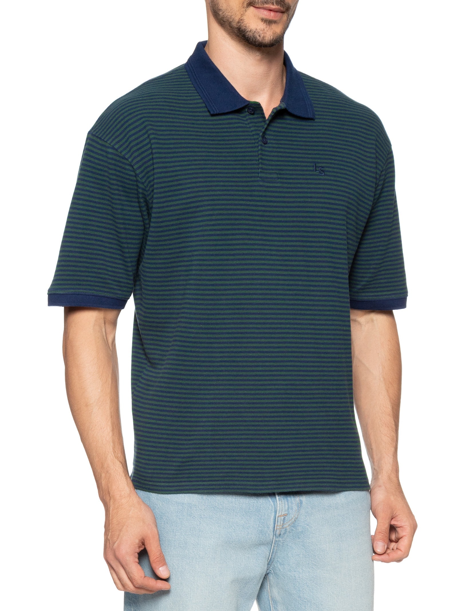 Polo Masculina Finn Boxy Verde Levi's