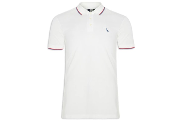 Polo Masculina Friso Duplo - Off White