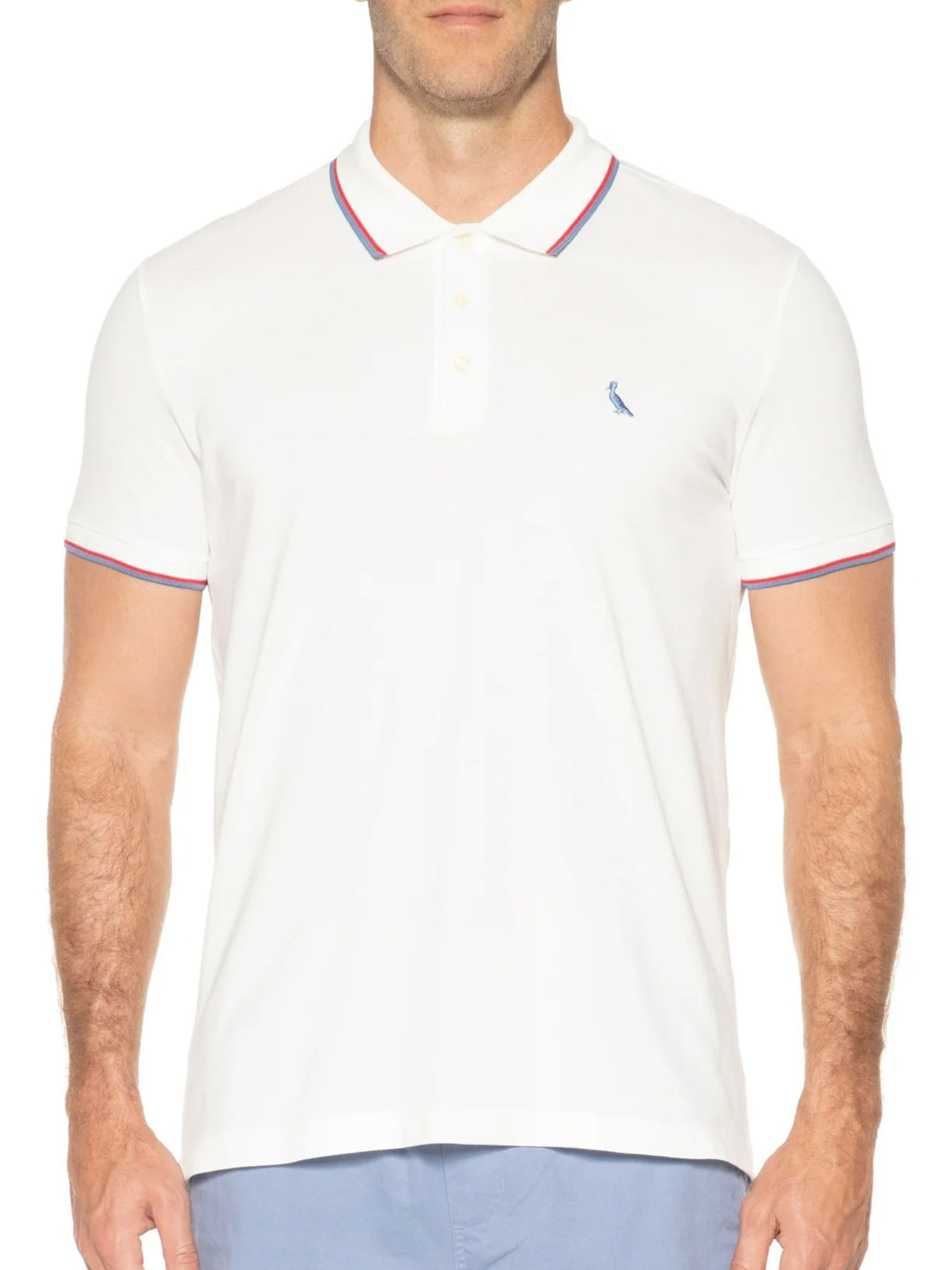 Polo Masculina Friso Duplo Off White Reserva