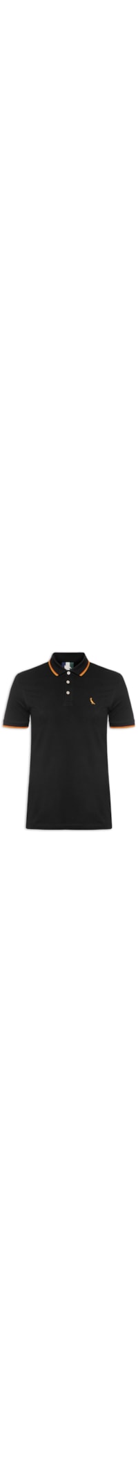 Polo Masculina Friso Duplo - Preto