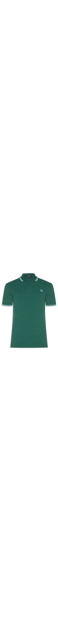 Polo Masculina Friso Duplo Regular Fit Em Piquet De Algodão - Verde