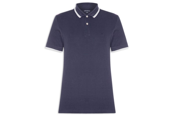 Polo Masculina Friso Duplo Relevo - Azul
