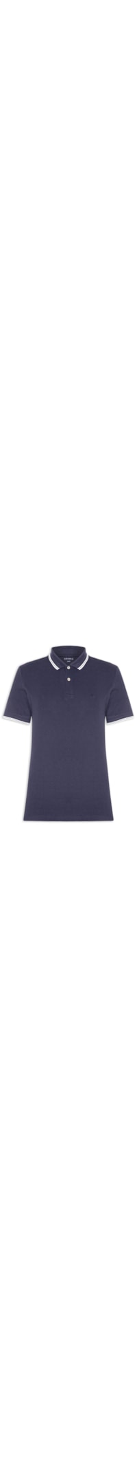 Polo Masculina Friso Duplo Relevo - Azul