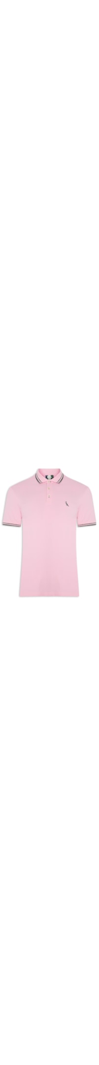 Polo Masculina Friso Rajado Light - Rosa