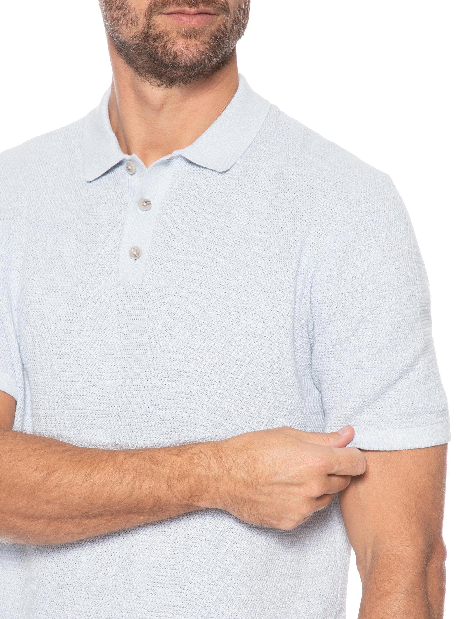 Polo Masculina George Algodão Orgânico Azul Jack & Jones