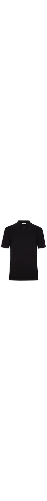 Polo Masculina George Algodão Orgânico - Preto