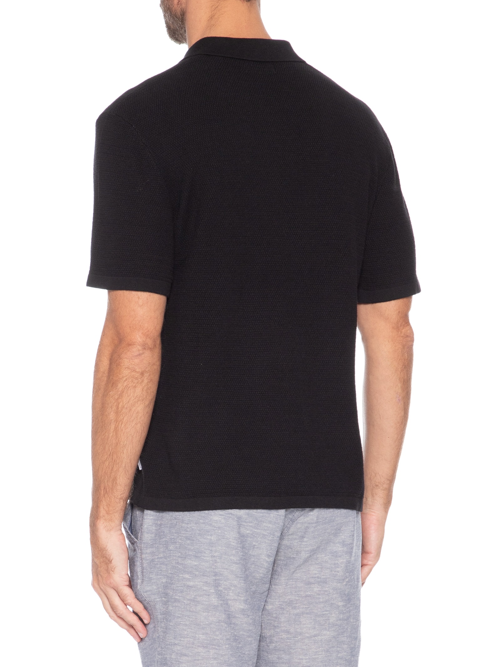 Polo Masculina George Algodão Orgânico Preto Jack & Jones