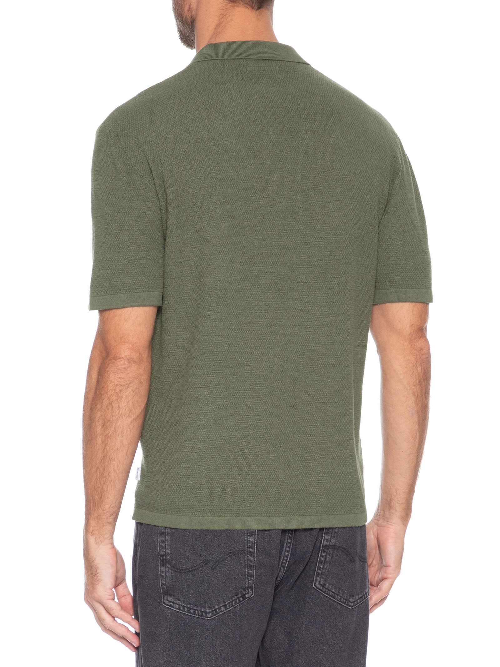 Polo Masculina George Algodão Orgânico Verde Jack & Jones