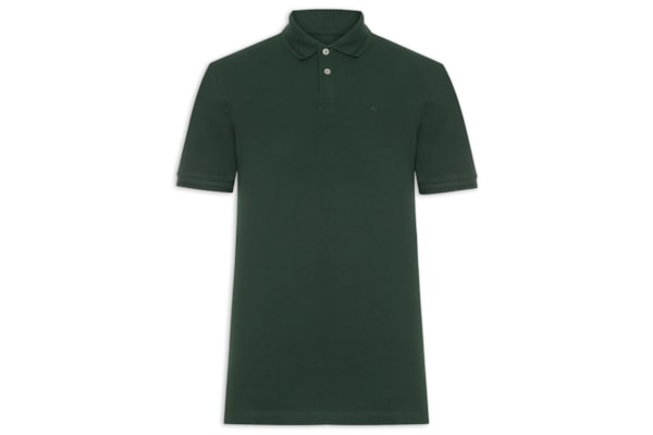 Polo Masculina Gola Espinha De Peixe Em Piquet - Verde