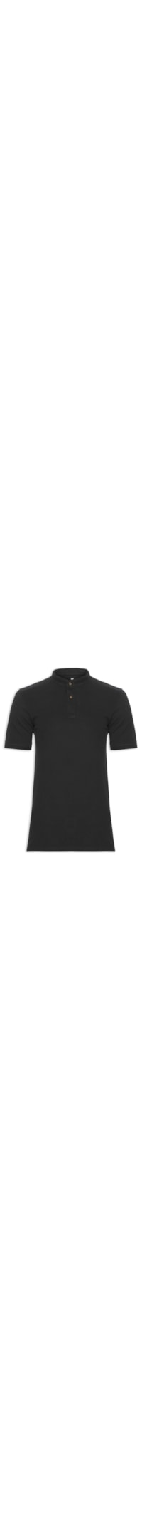 Polo Masculina Gola Padre - Preto