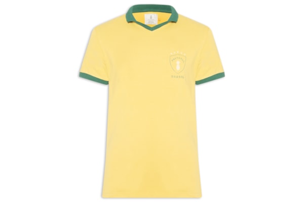 Polo Masculina Gola V Em Algodão Stoned - Amarelo