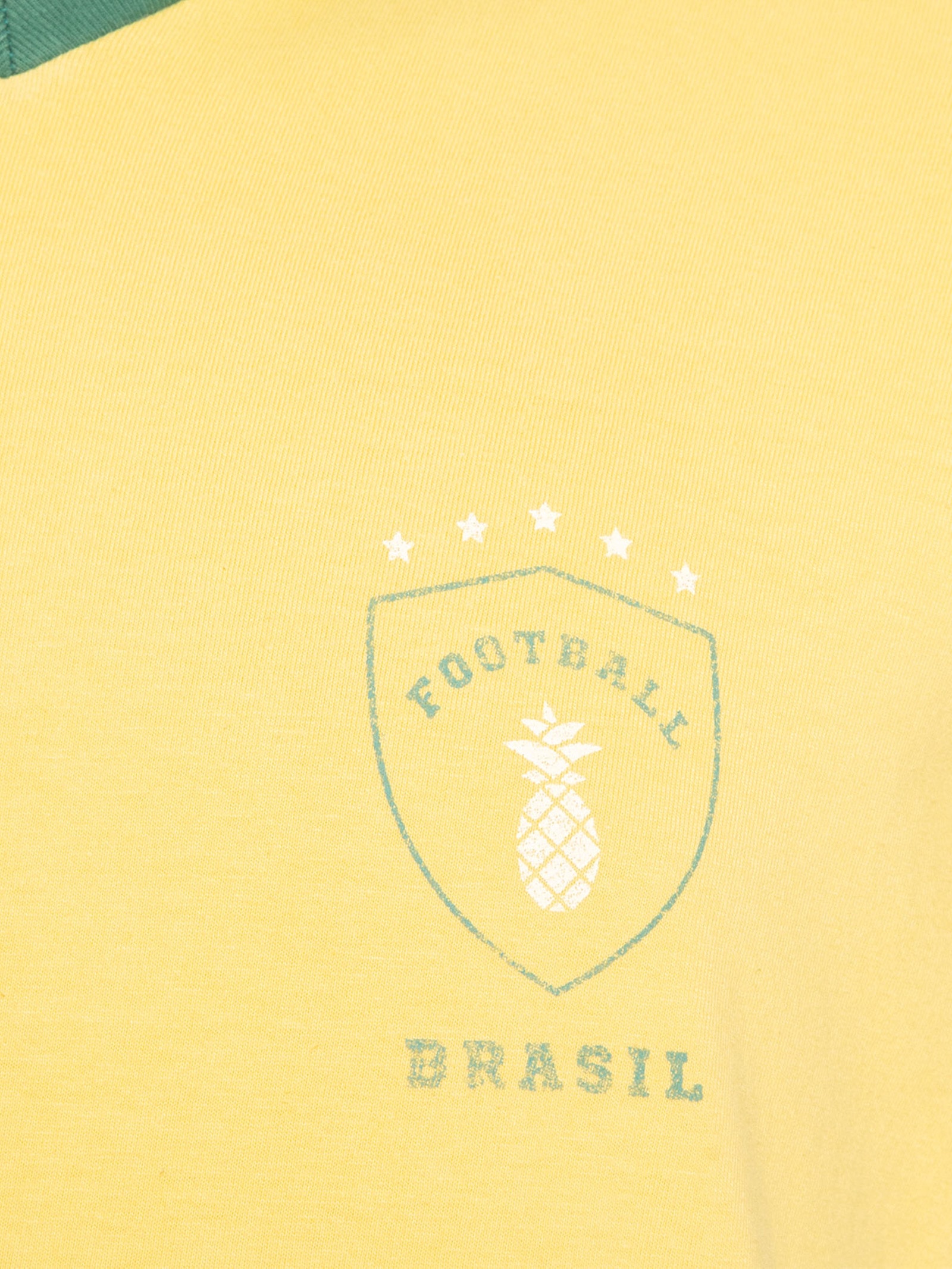 Polo Masculina Gola V Em Algodão Stoned Amarelo Pineapple