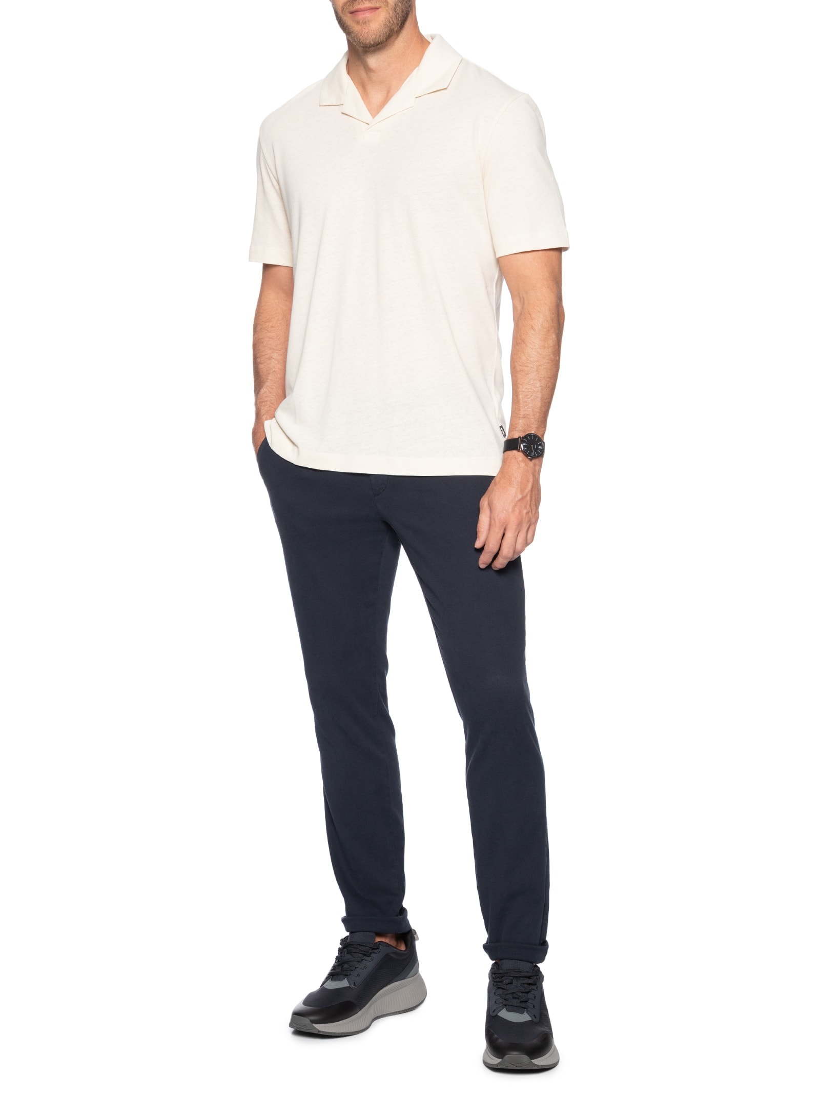 Polo Masculina H-Ponti Branco Boss