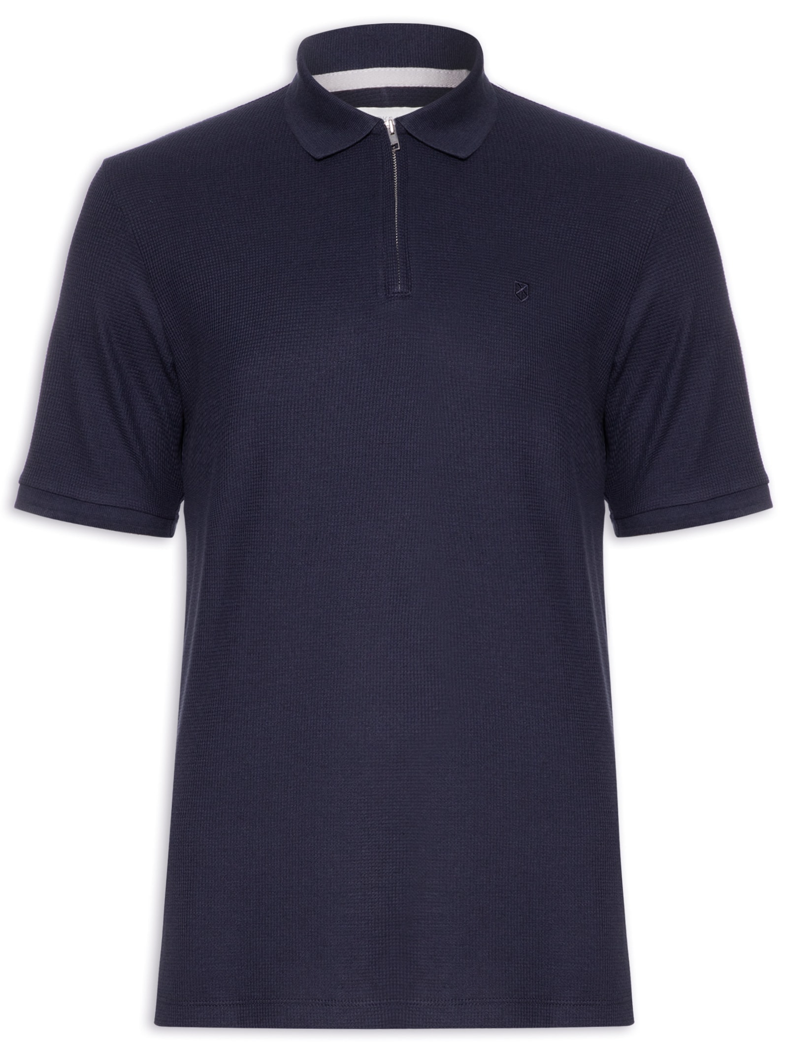 Jack & Jones - Polo Masculina Half Zíper - Preto