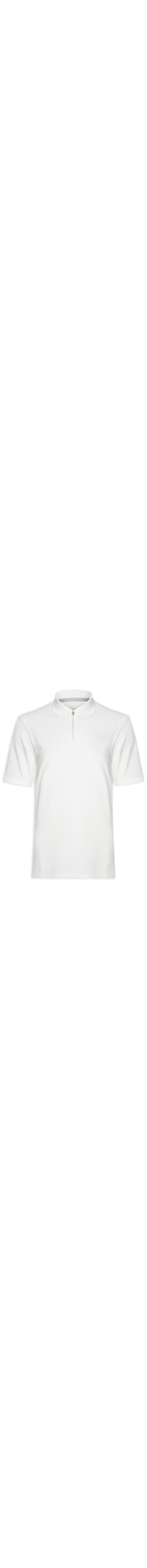 Polo Masculina Half Zíper - Branco