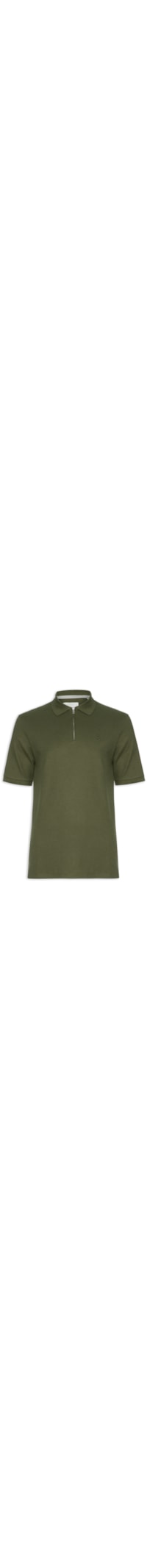 Polo Masculina Half Zíper - Verde