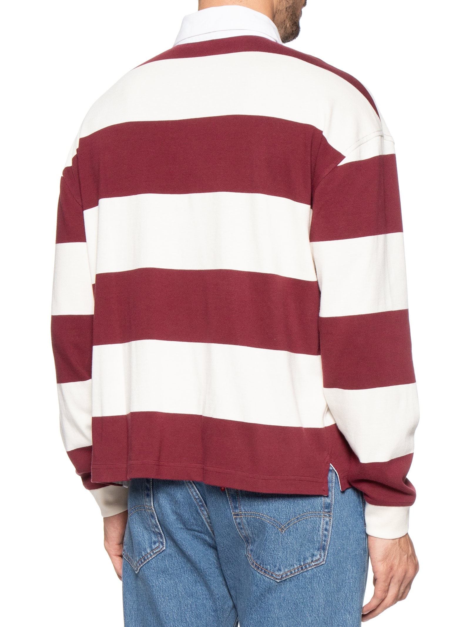 Polo Masculina Hudson Boxy Manga Longa Rubgby Vermelho Levi's