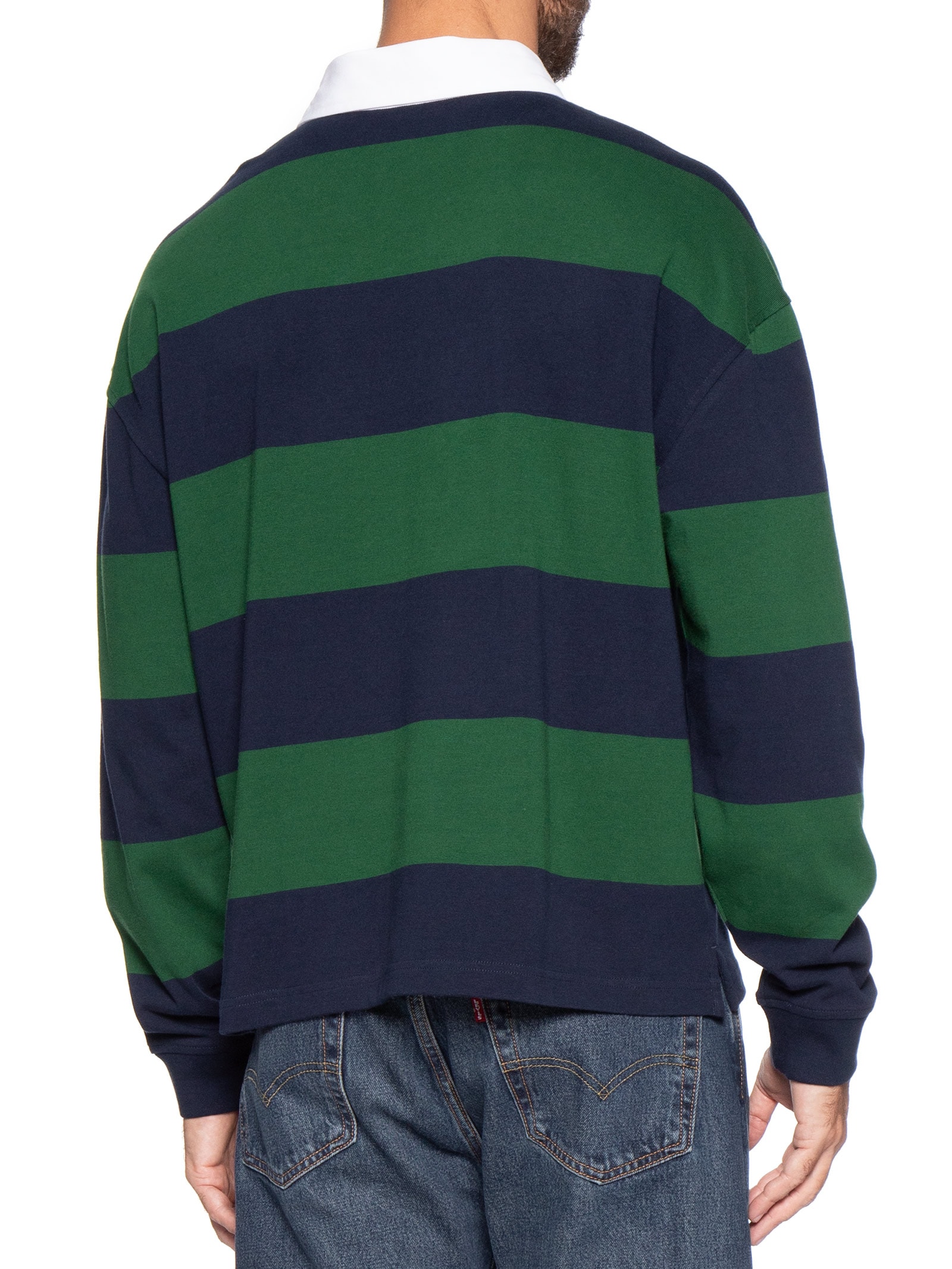 Polo Masculina Hudson Boxy Manga Longa Rugby Verde Levi's