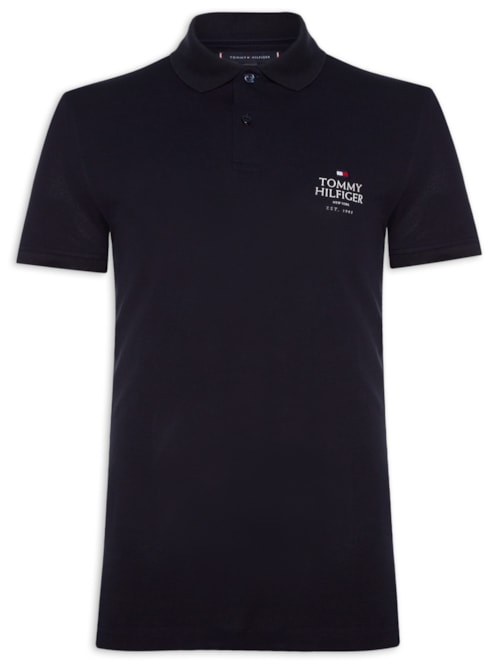 Polo Masculina Ic Stack Chest Regular - Azul