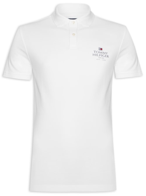 Polo Masculina Ic Stack Chest Regular - Branco