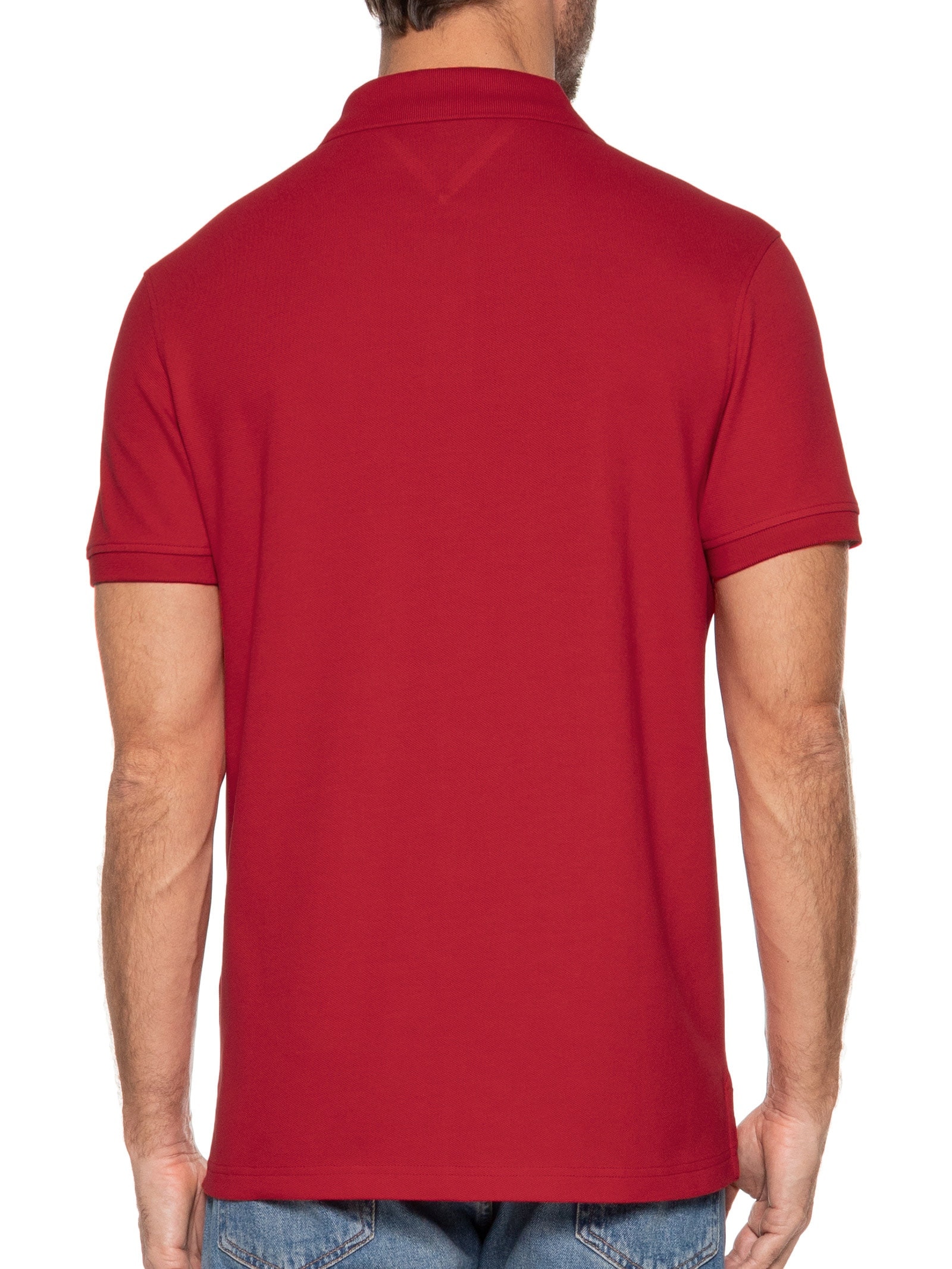 Polo Masculina Ic Stack Chest Regular Vermelho Tommy Hilfiger