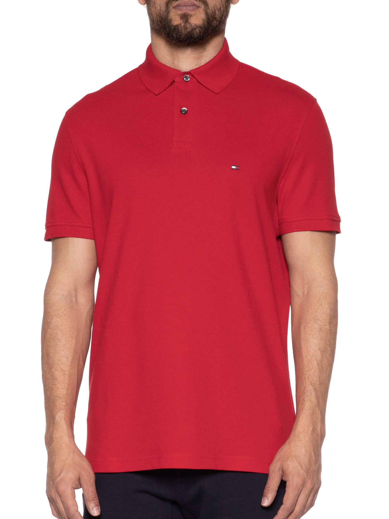 Polo Masculina Im 1985 Regular Vermelho Tommy Hilfiger