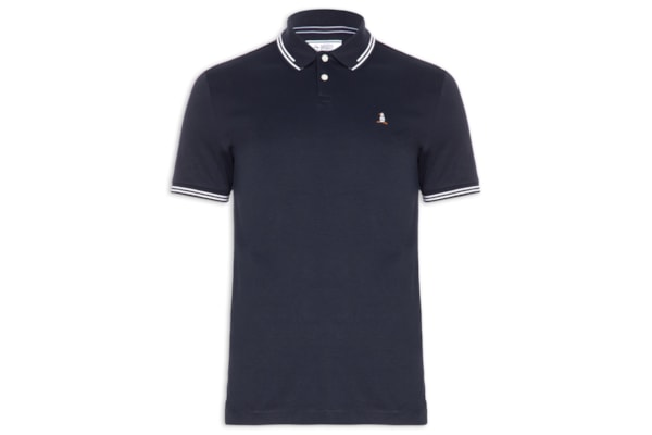 Polo Masculina Interlock - Azul
