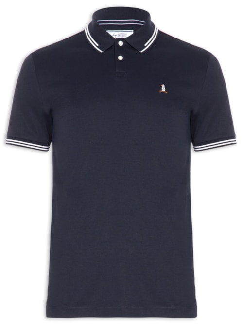 Polo Masculina Interlock – Azul