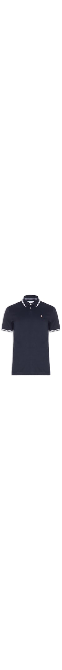 Polo Masculina Interlock - Azul