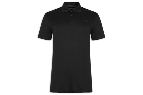 Polo Masculina Interlock Liquid Touch - Preto