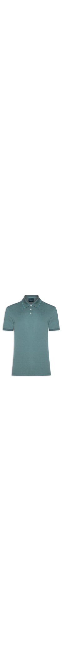 Polo Masculina Interlock Pima Básica - Verde