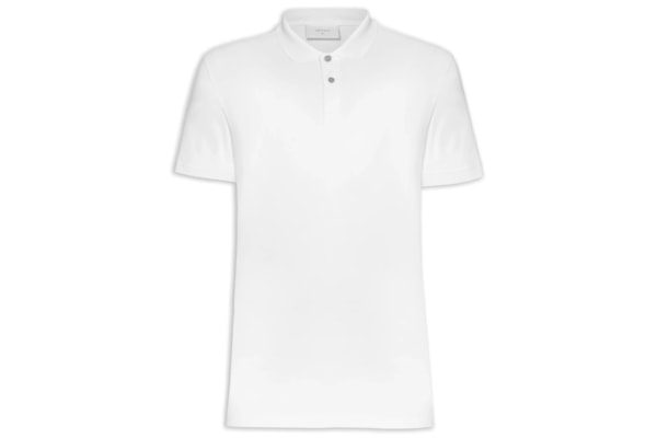 Polo Masculina Interlock Pima - Branco