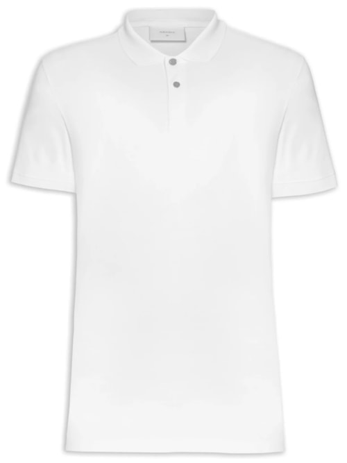 Polo Masculina Interlock Pima – Branco