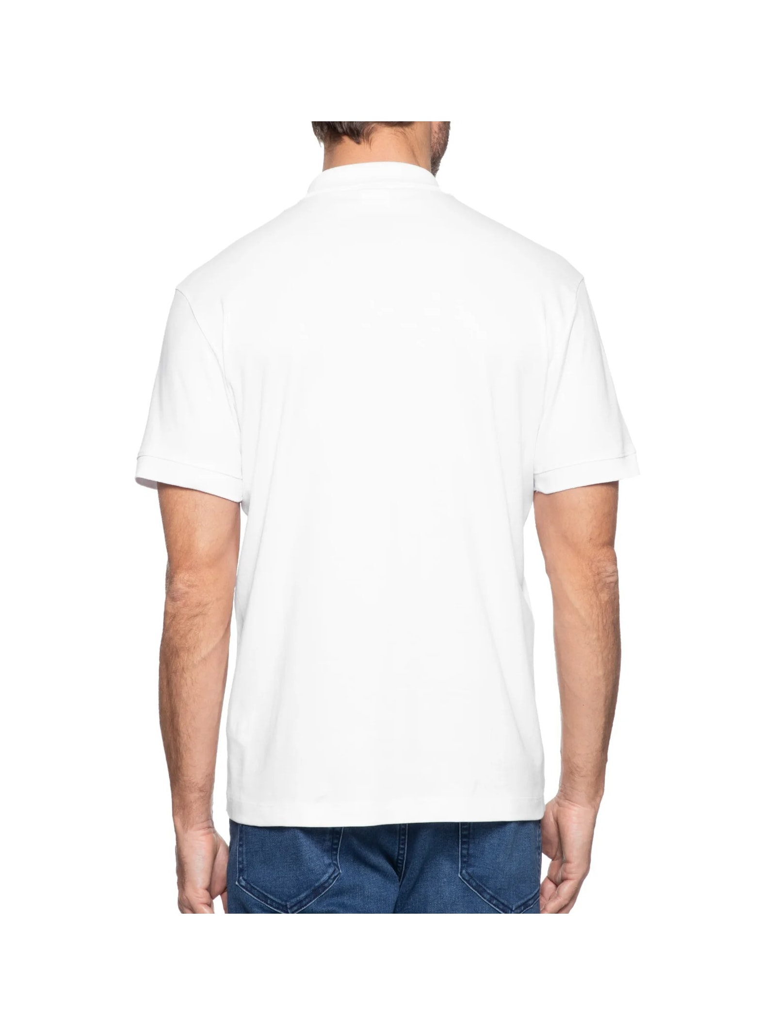 Polo Masculina Interlock Pima Branco Aramis