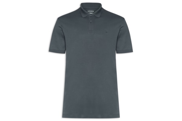 Polo Masculina Interlock Pima - Cinza