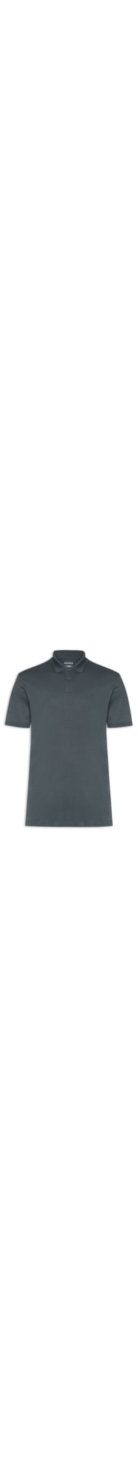 Polo Masculina Interlock Pima - Cinza
