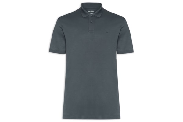 Polo Masculina Interlock Pima - Cinza