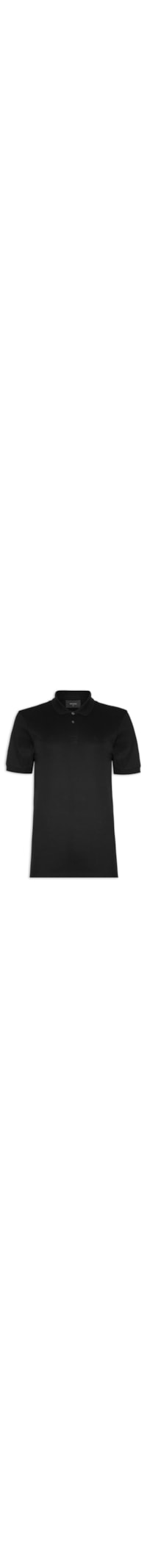 Polo Masculina Interlock Pima - Preto