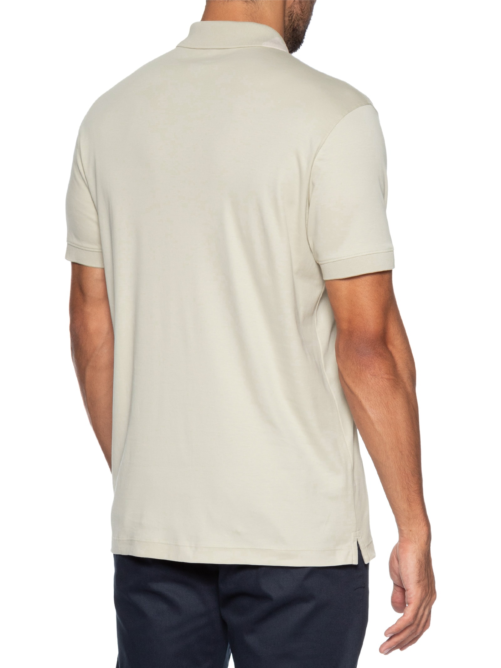 Polo Masculina Interlock Pima – Bege Aramis