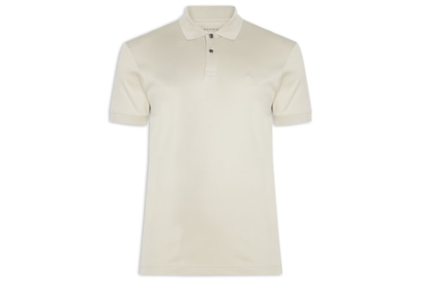 Polo Masculina Interlock Pima – Bege