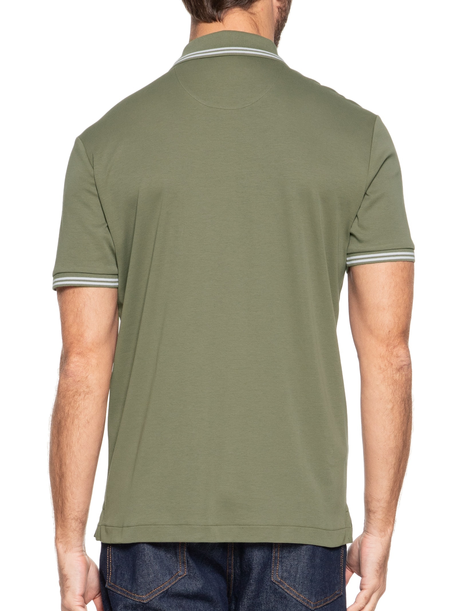 Polo Masculina Interloque Lisa Verde Original Penguin
