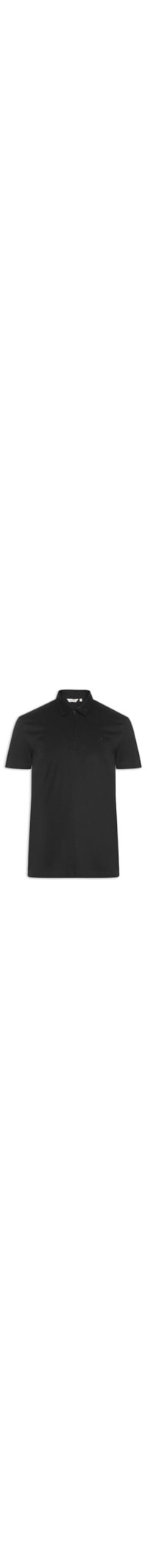 Polo Masculina Jersey Peruvian Zip - Preto