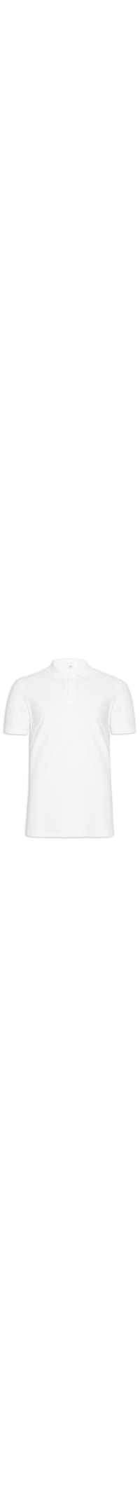 Pólo Masculina Jersey Premium Cotton Stretch - Branco