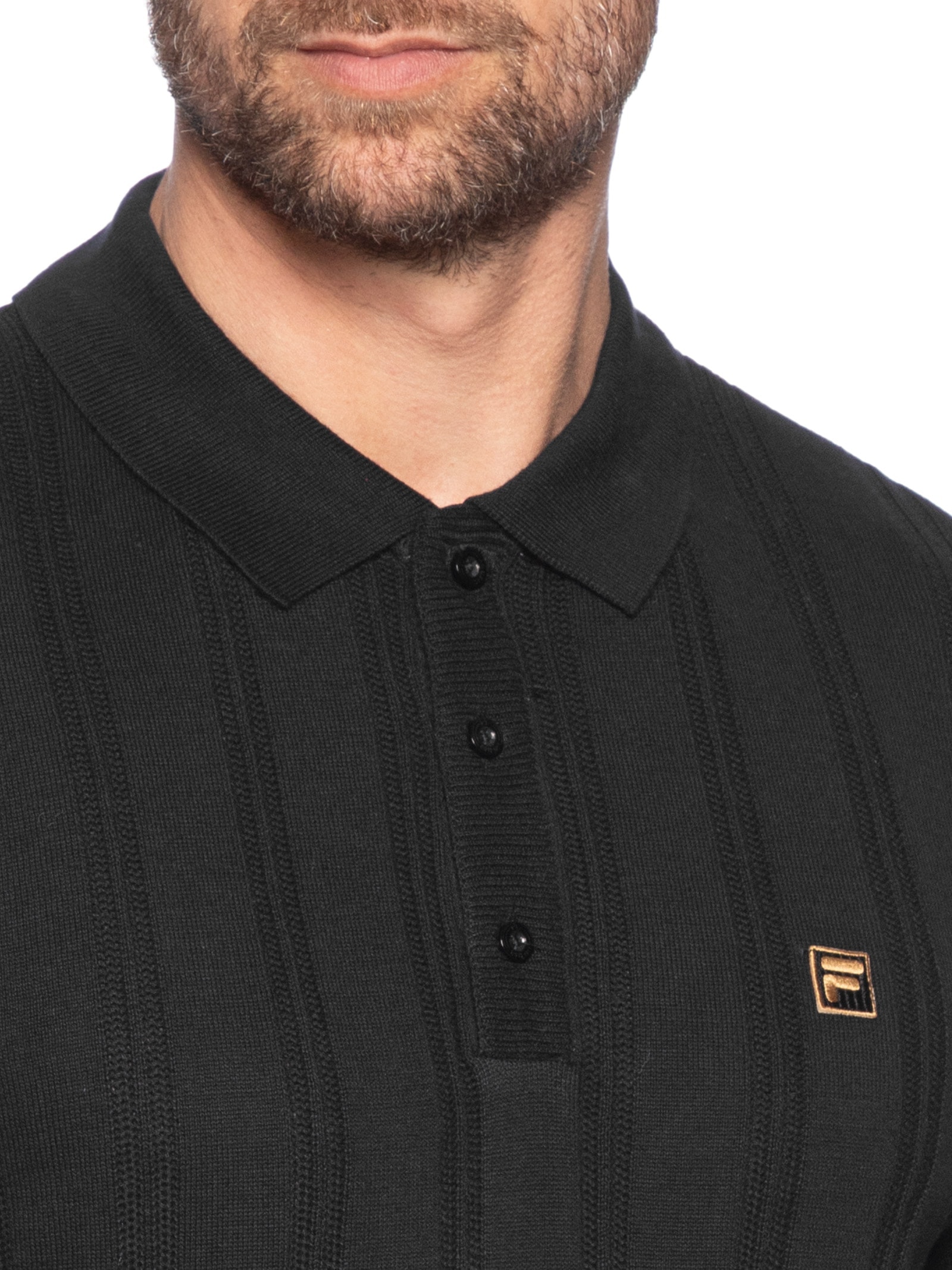 Polo Masculina Kennedy Preto Fila