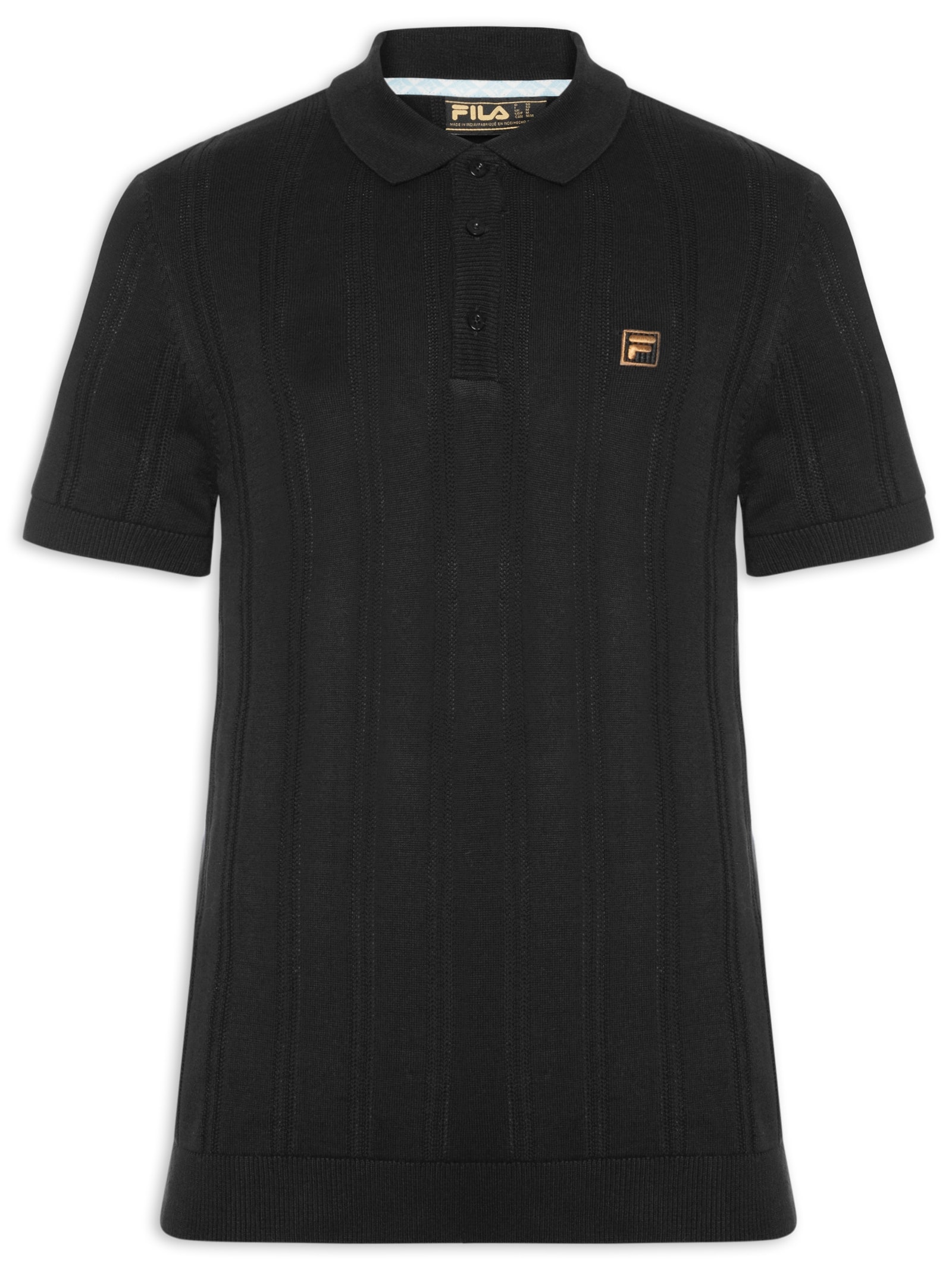 Polo Masculina Kennedy Preto Fila