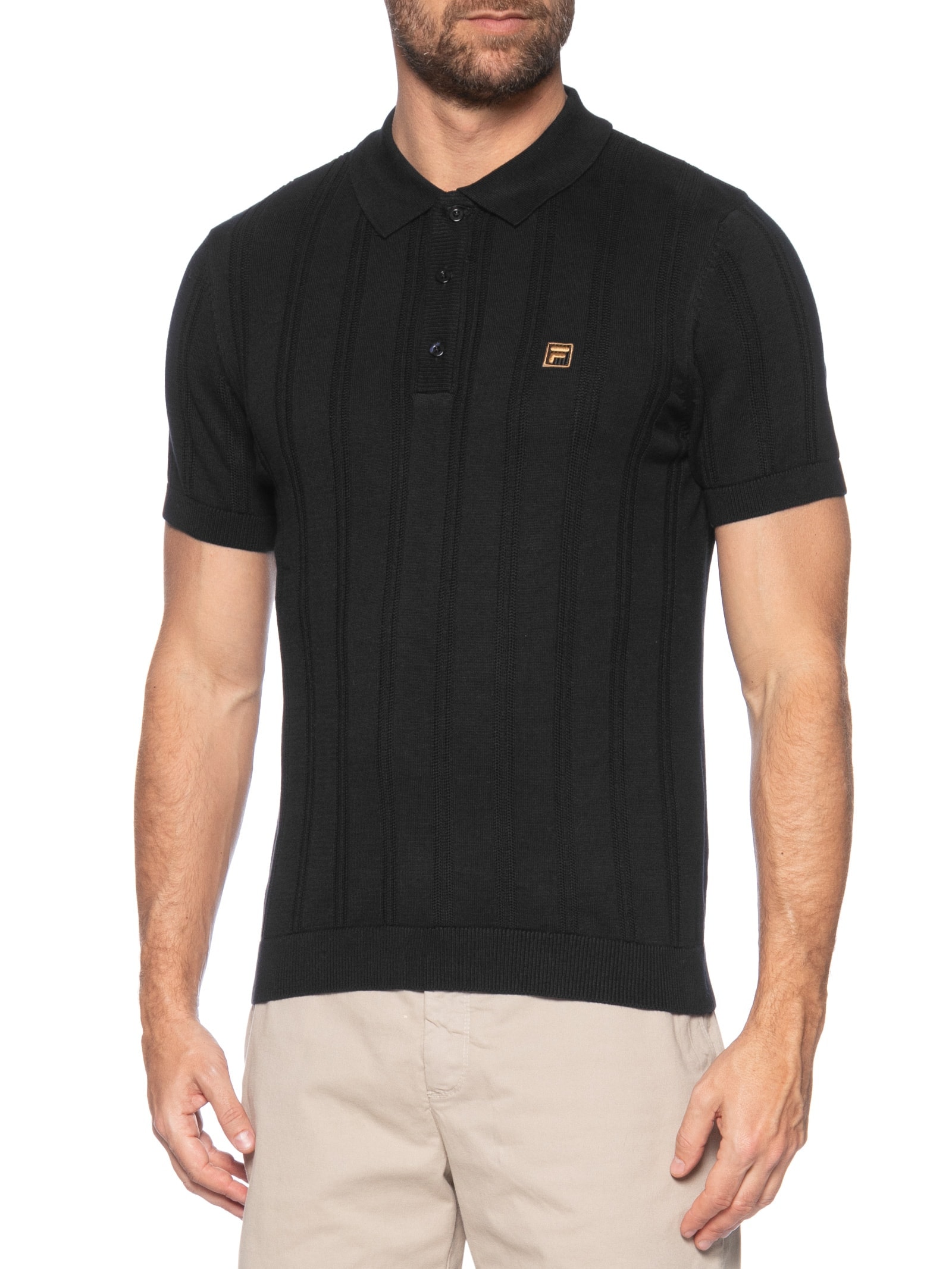 Polo Masculina Kennedy Preto Fila