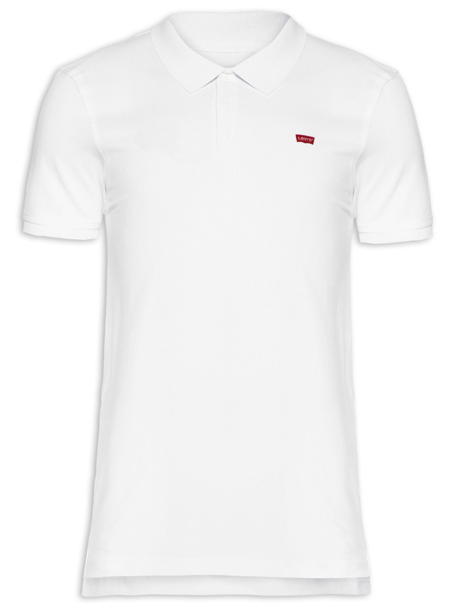 Polo Masculina Levi´s Housemark Classic Fit HM Com Logo  Branco Levi's