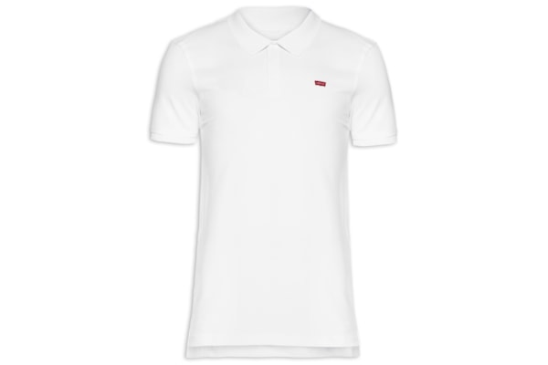Polo Masculina Levi´s Housemark Classic Fit HM Com Logo  - Branco