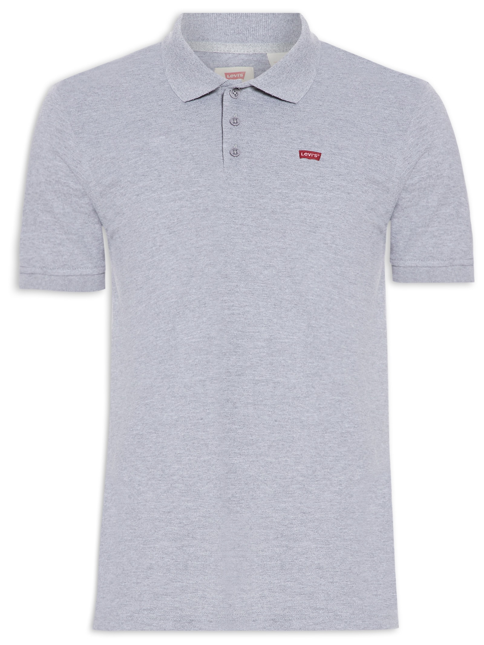 Polo Masculina Levi´s Housemark Classic Fit HM Com Logo  Cinza Levi's