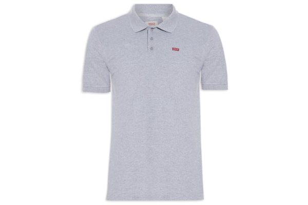 Polo Masculina Levi´s Housemark Classic Fit HM Com Logo  - Cinza